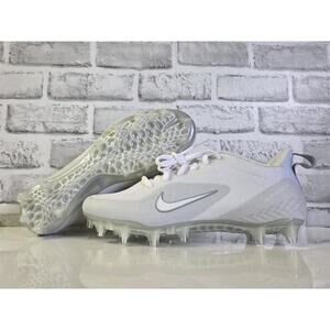 Nike Alpha Huarache 8 Pro Triple All White Lacrosse Cleats CW4439-110 Men’s 8